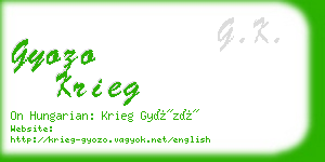 gyozo krieg business card